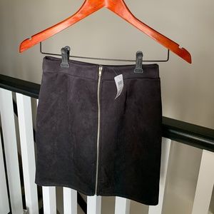 NWT Faux Suede Mini Skirt